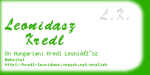 leonidasz kredl business card